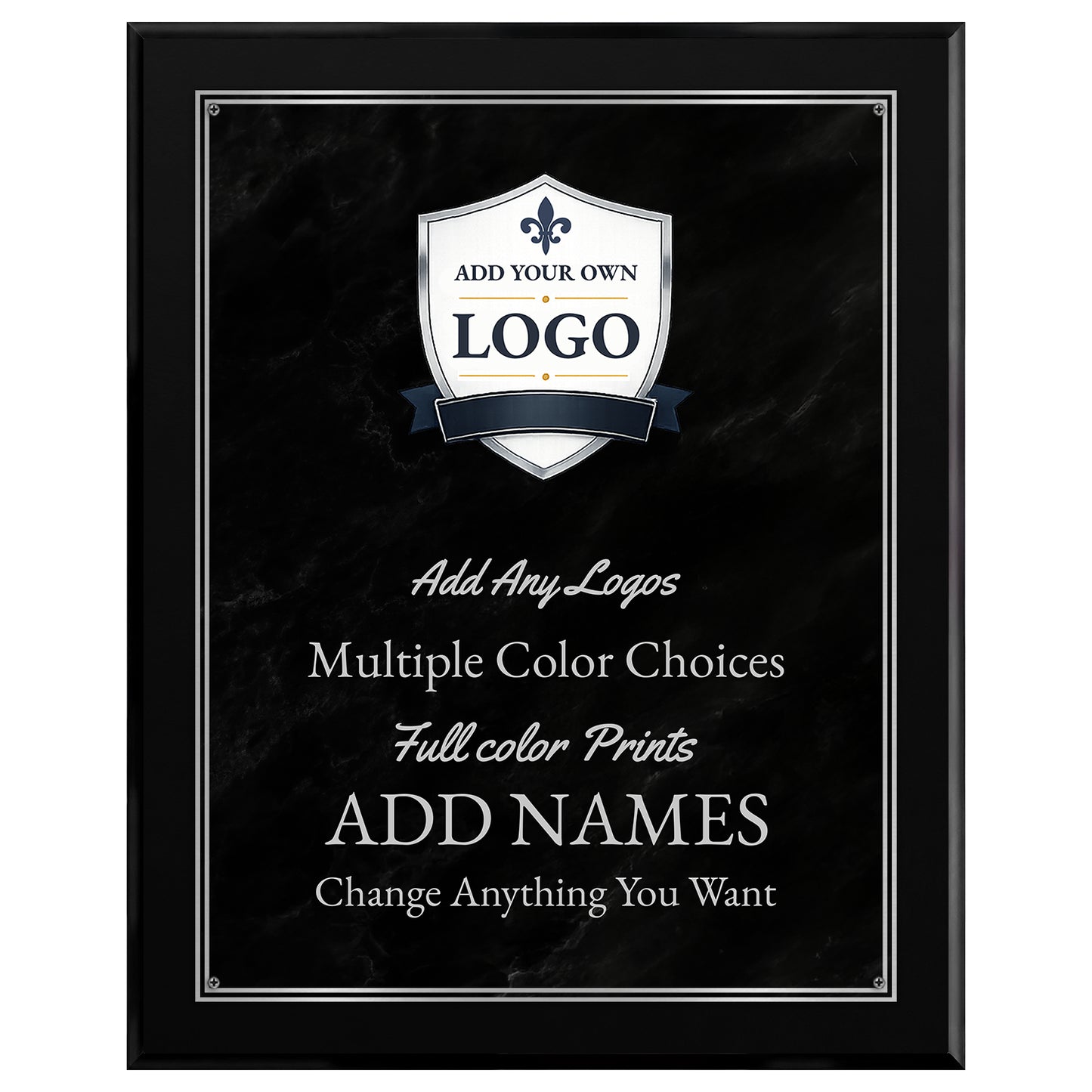 Classic Plaques Marble Effect - Simulated Walnut & More - Multiple Sizes