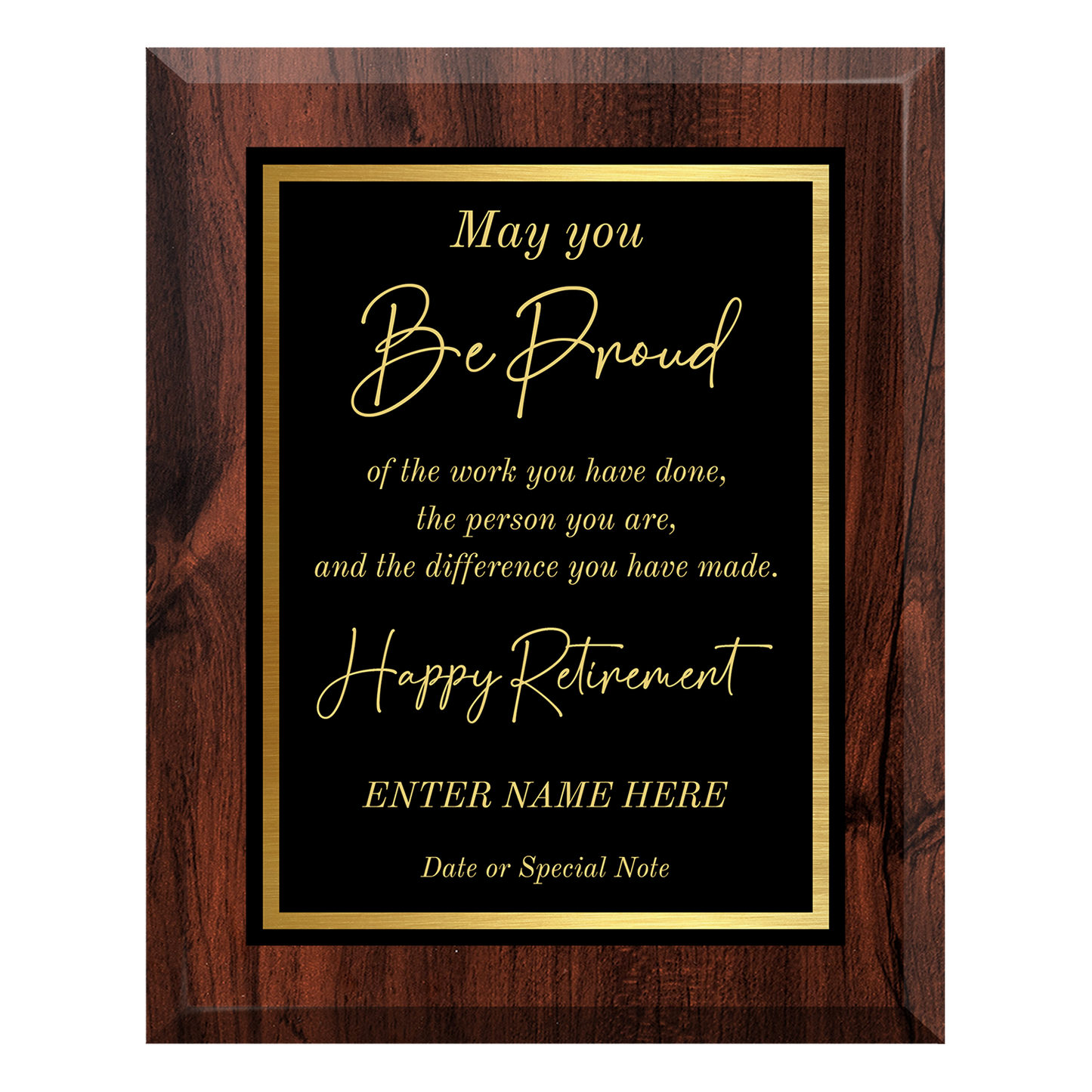 May You Be Proud Retirement Plaque – Personalized Employee Recognition Gift