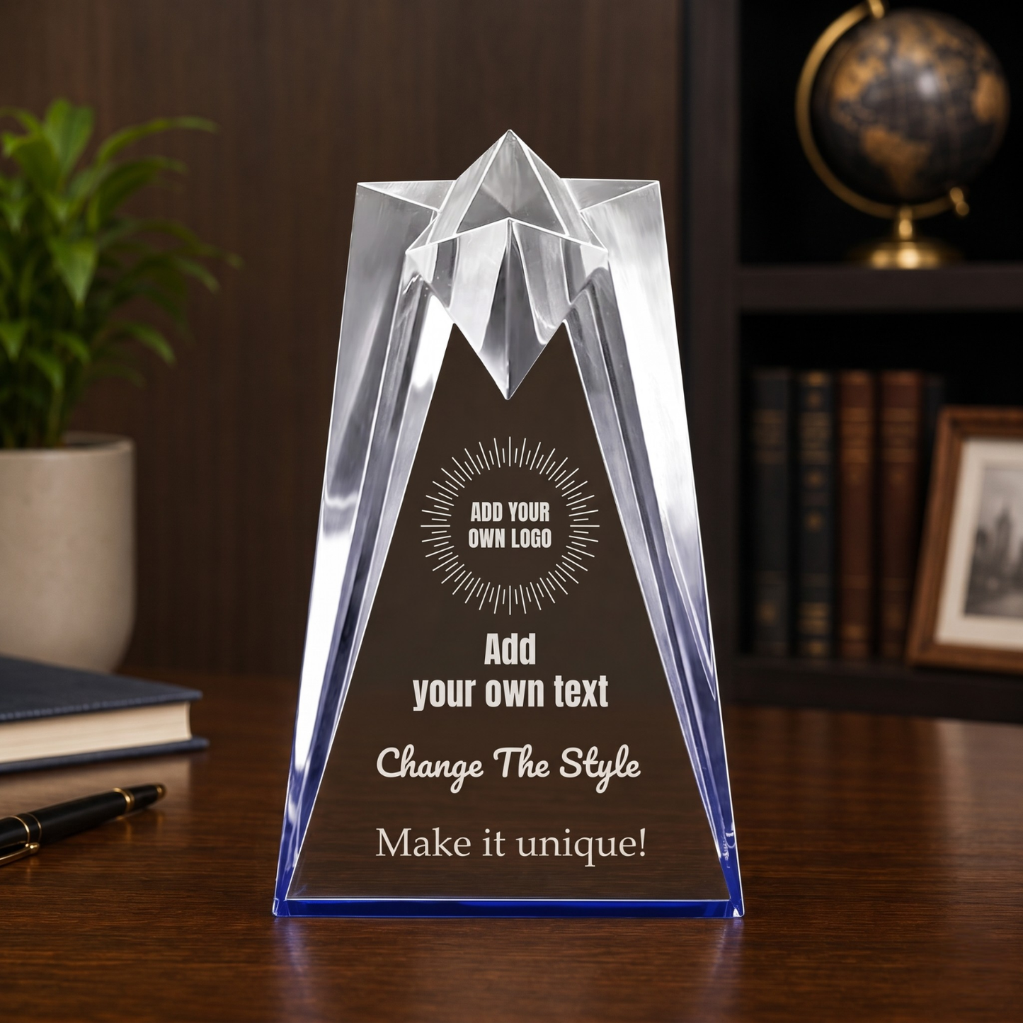 Design Your Own Blue Sculpted Star Acrylic Award