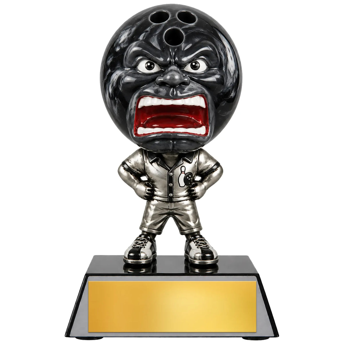 Bowling Trophies - League & Player Achievement Awards, 6-3/4" Game Face Resin Trophy
