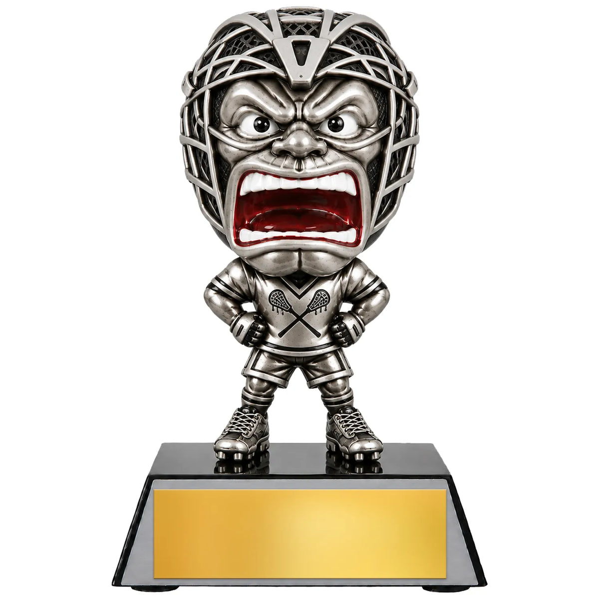 Lacrosse Trophies - Youth & Club Team Awards, 6-3/4" Game Face Resin Trophy