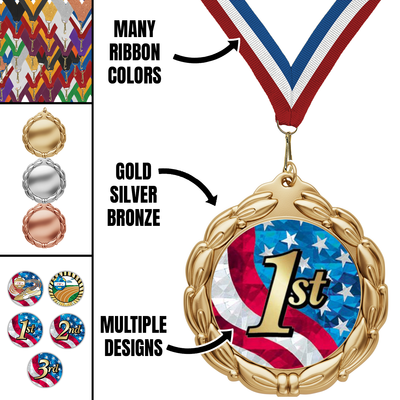 2 3/4" Value Series Track & Field Mylar Medal