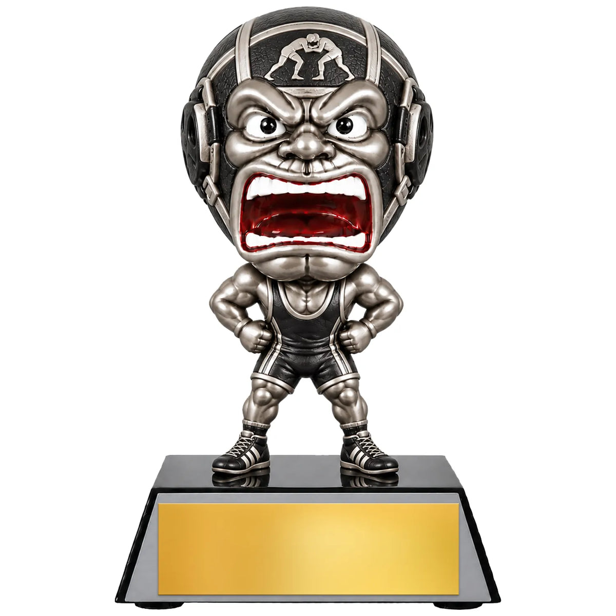 Wrestling Trophies - Match & Tournament Awards, 6-3/4" Game Face Resin Trophy
