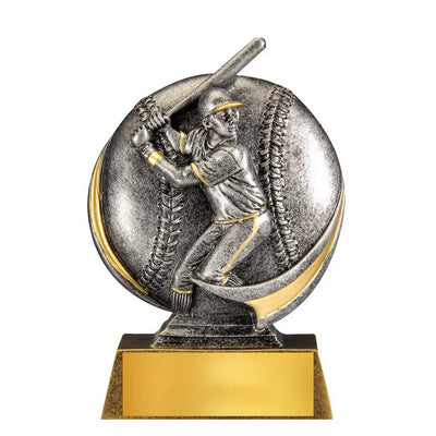 Baseball Player Trophy – Male 5" 3D Resin Baseball Trophy for Individual Recognition - Male