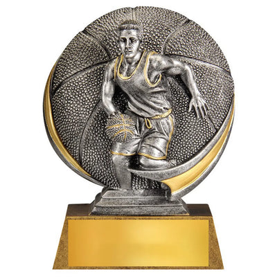 Male 5" 3D Resin Basketball Trophy Award for Individual Recognition - Male