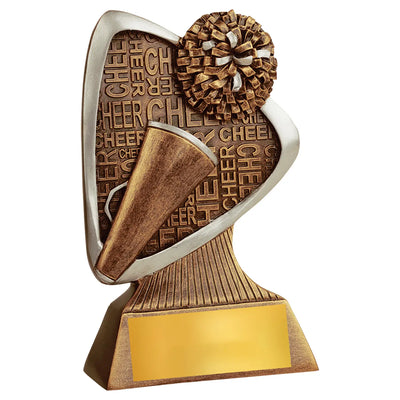 Cheerleading Trophy – 5.5″ Triad Resin Cheerleading Award for Players & Teams