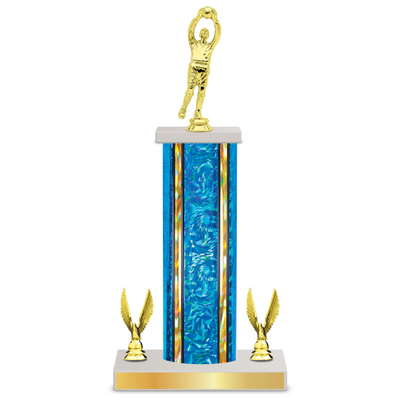 Personalized Soccer Column Trophy / Award 12"– 15" Custom Figurine & Plate