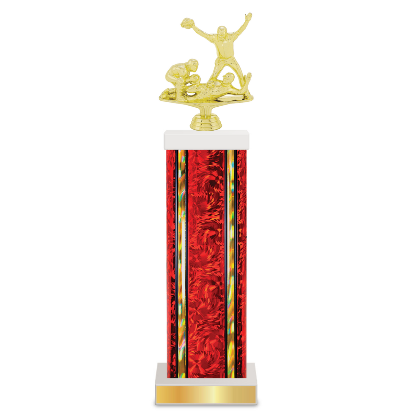 Personalised Baseball Column Trophy / Award 11"– 14" Custom Figurine & Plate