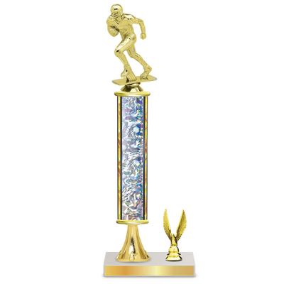 Personalized Football Column Trophy / Award 13"– 16" Custom Figurine & Plate