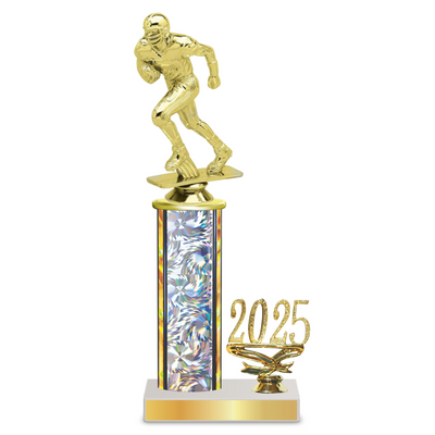 Personalized Football Column Trophy / Award 10"– 13" Custom Figurines & Plate