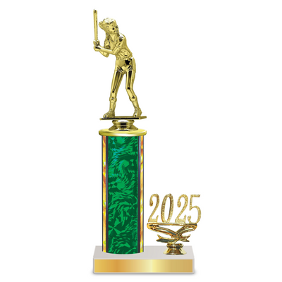 Personalized Softball Column Trophy / Award 10"– 13" Custom Figurines & Plate