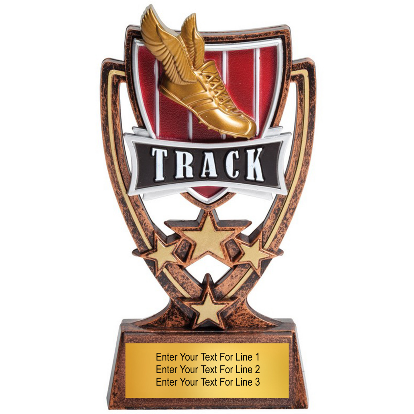 Track Trophy – 6″ Plastic Award for Clubs, Schools & Participation