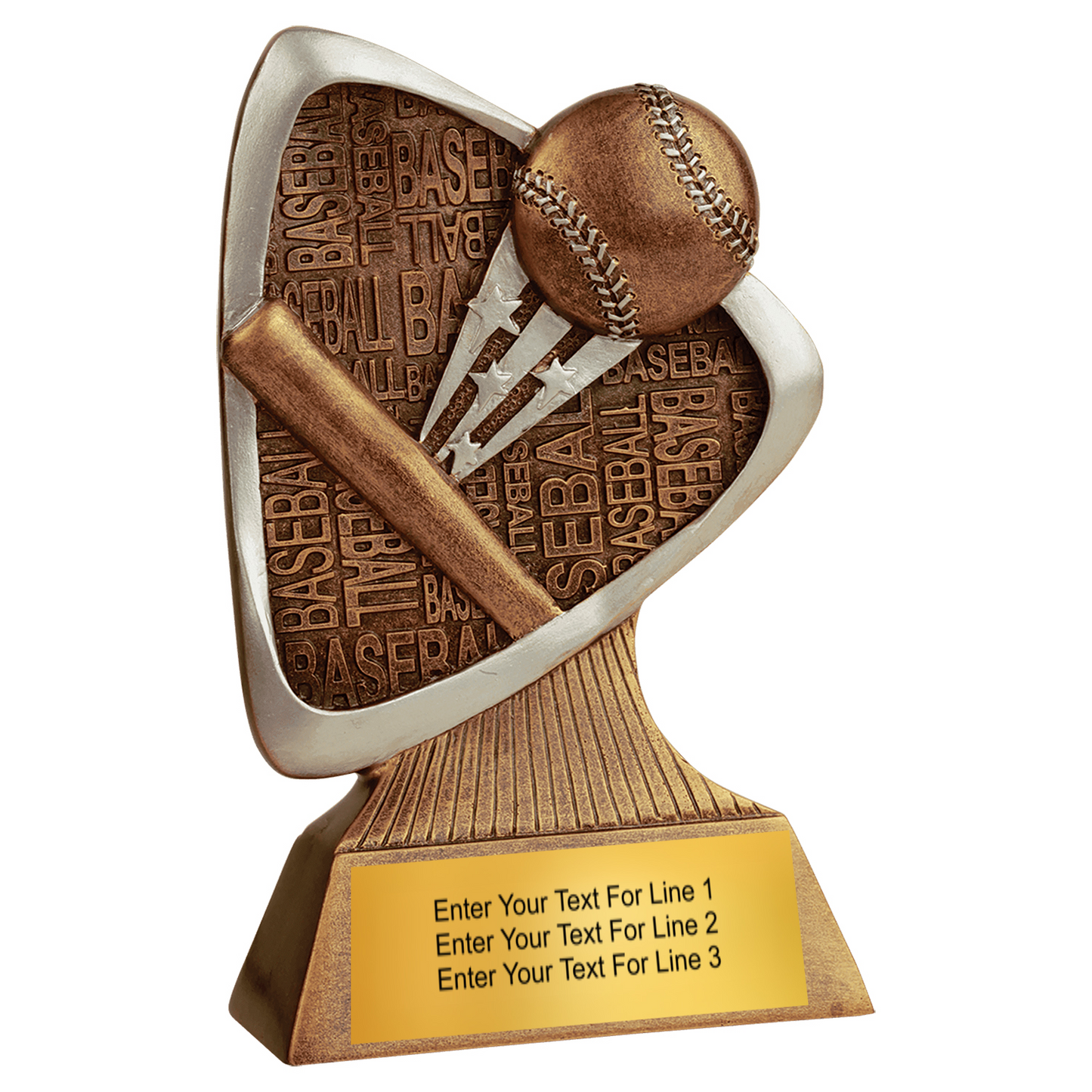 Baseball Trophy – 5.5" Baseball Triad Resin Award for Players & Teams