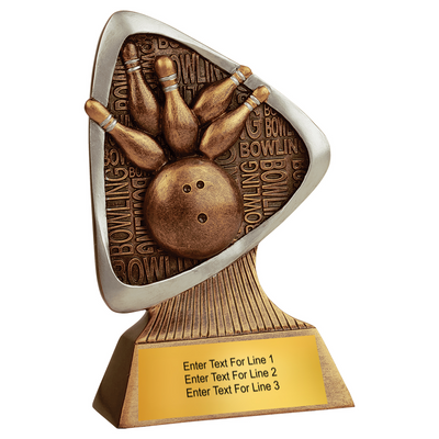 Bowling Trophy – 5.5″ Triad Resin Bowling Award for Players & Teams