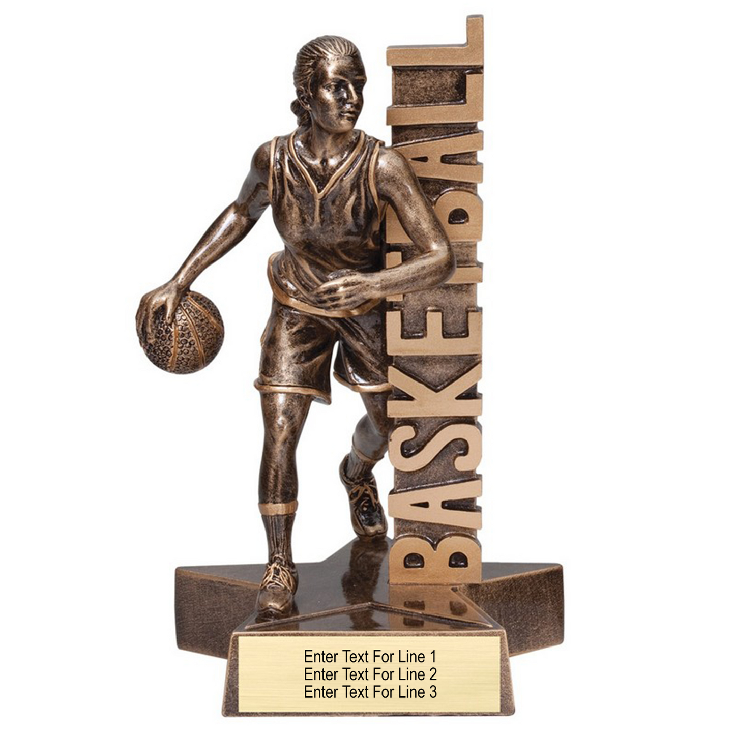 Basketball Trophy – Action Pose Basketball Award Female (2 Sizes)