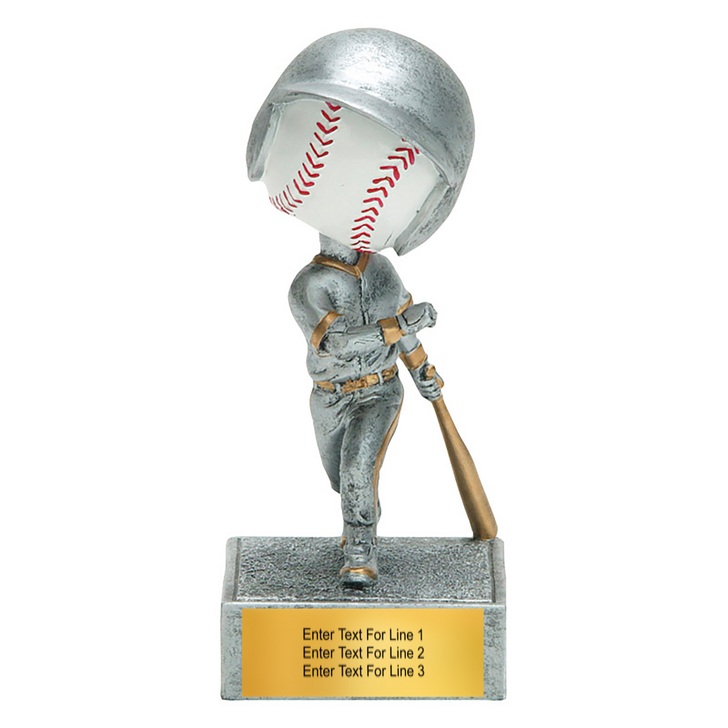 Baseball Trophy - 5.5" Baseball Bobble Head Trophy - Male