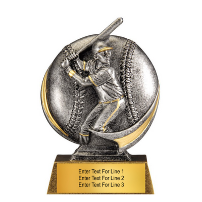 Baseball Player Trophy – Male 5" 3D Resin Baseball Trophy for Individual Recognition - Male