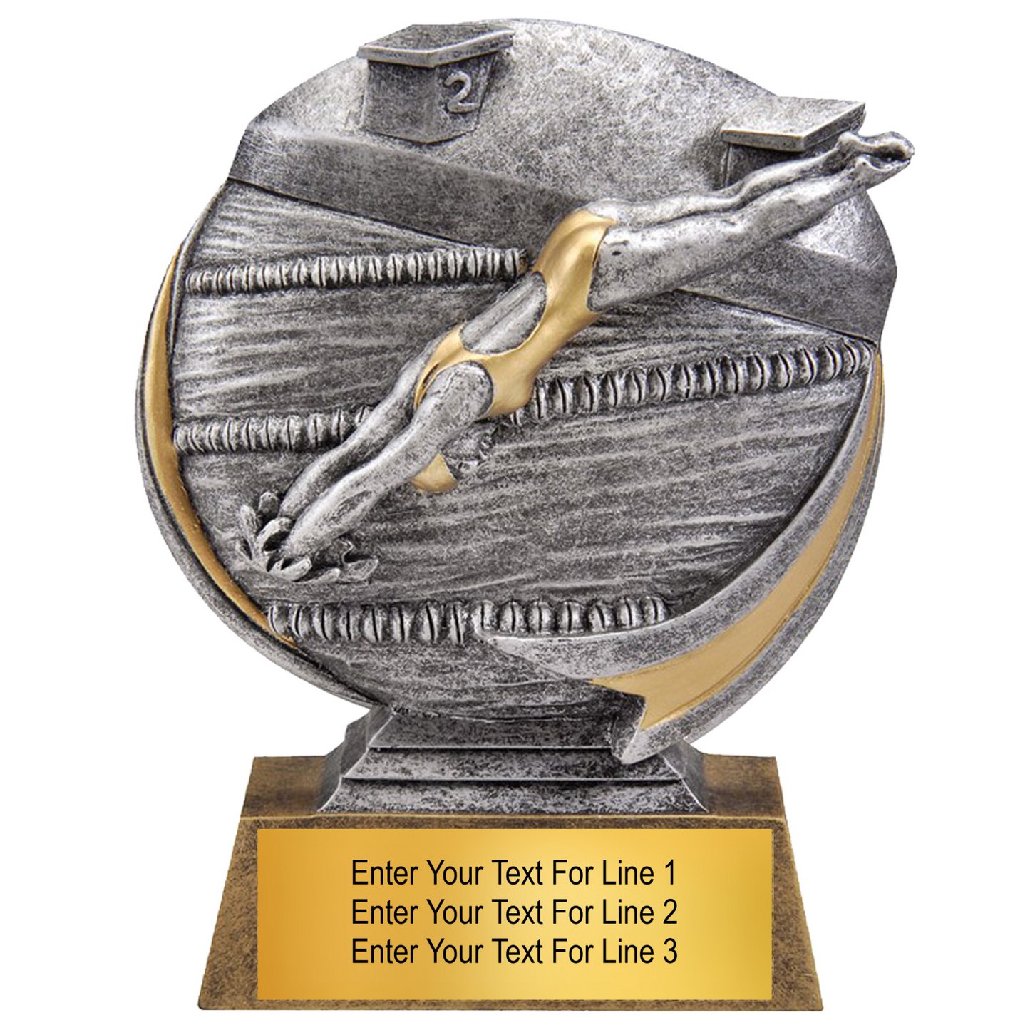 5" Resin Swimming Award for Individual Recognition - Female