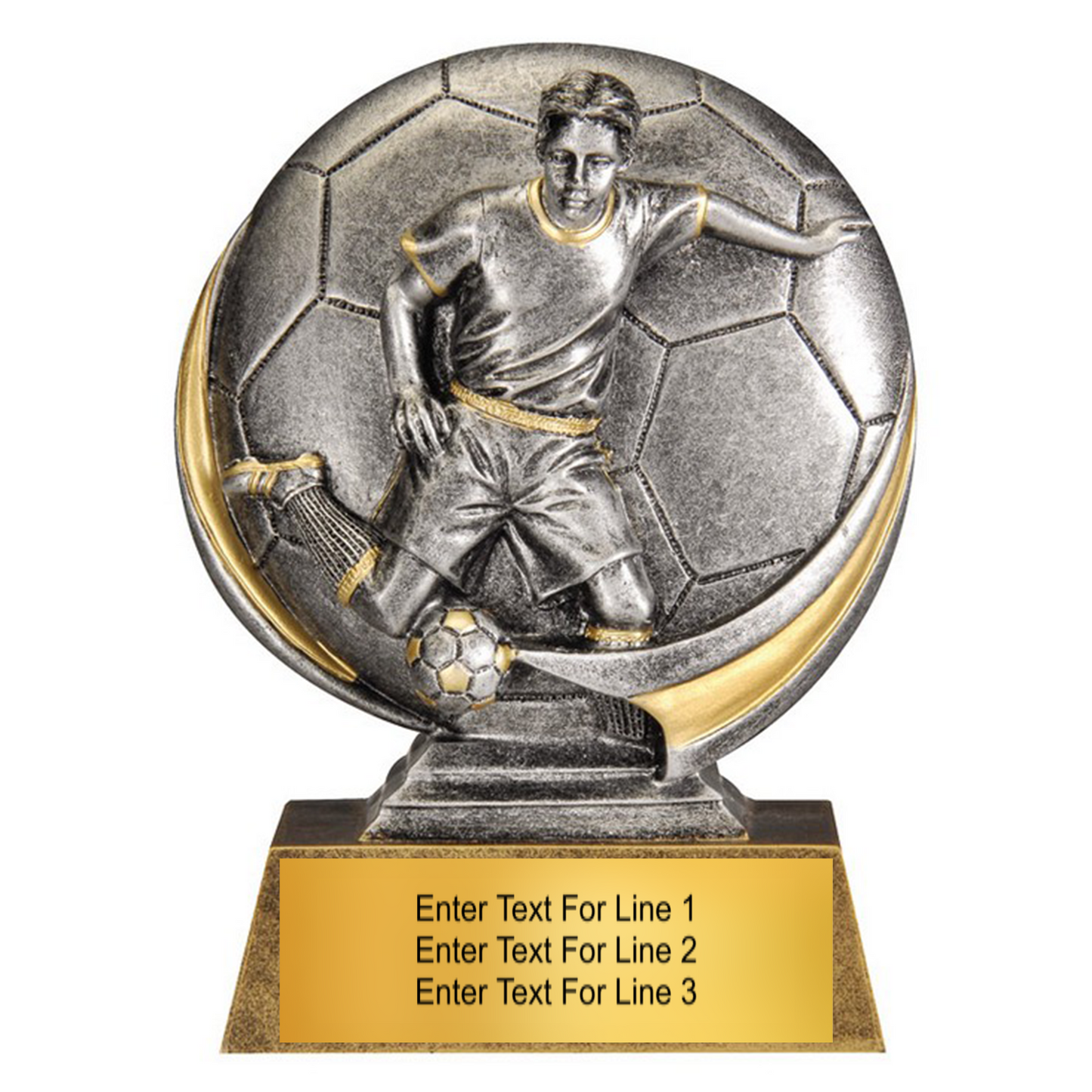 Soccer Player Trophy – 5" Resin Soccer Award for Individual Recognition - Male