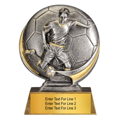 Soccer Player Trophy – 5" Resin Soccer Award for Individual Recognition - Male