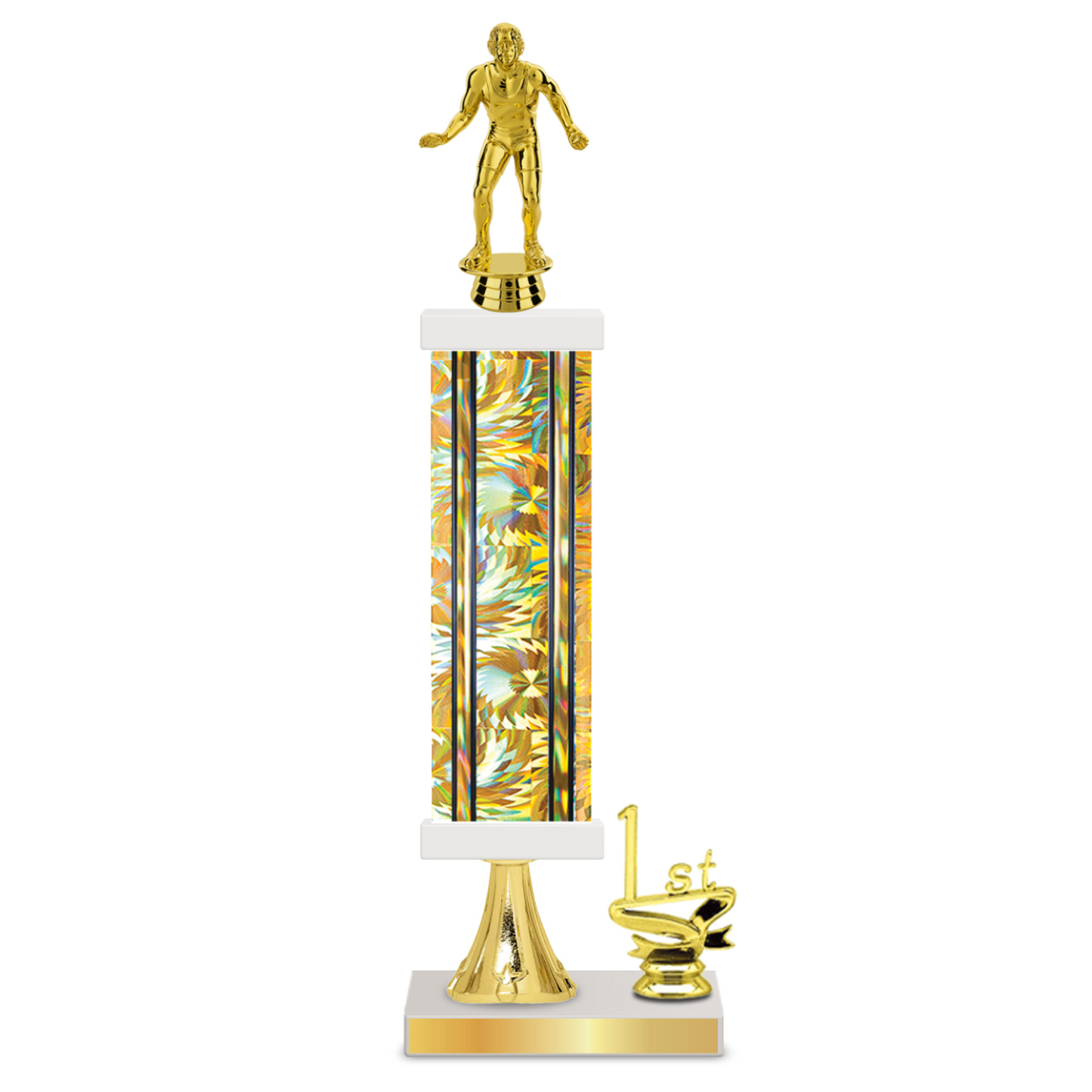 Personalized Wrestling Column Trophy / Award 15"– 18" Custom Figurines & Plate