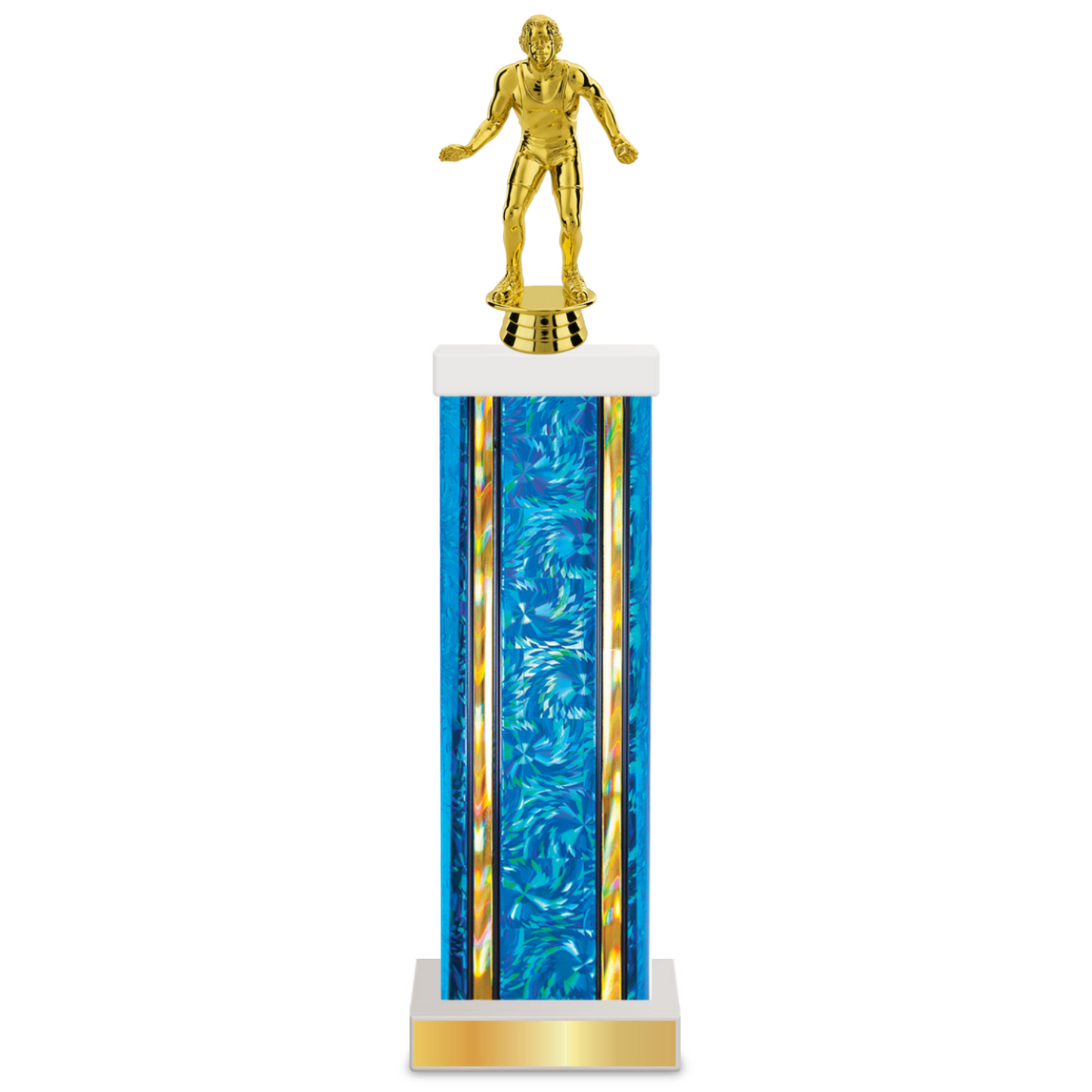Personalized Wrestling Column Trophy / Award 11"–14" Custom Figurine & Plate