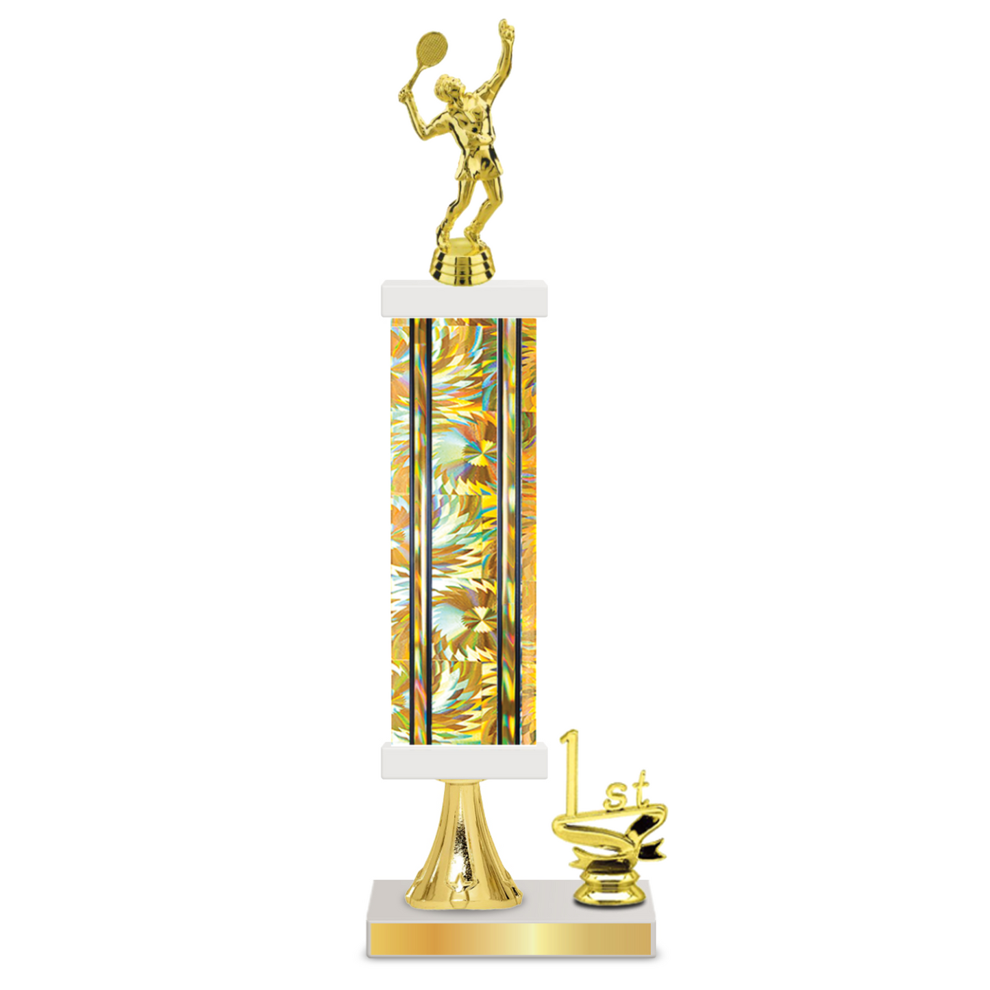 Personalized Tennis Column Trophy / Award 15"– 18" Custom Figurines & Plate