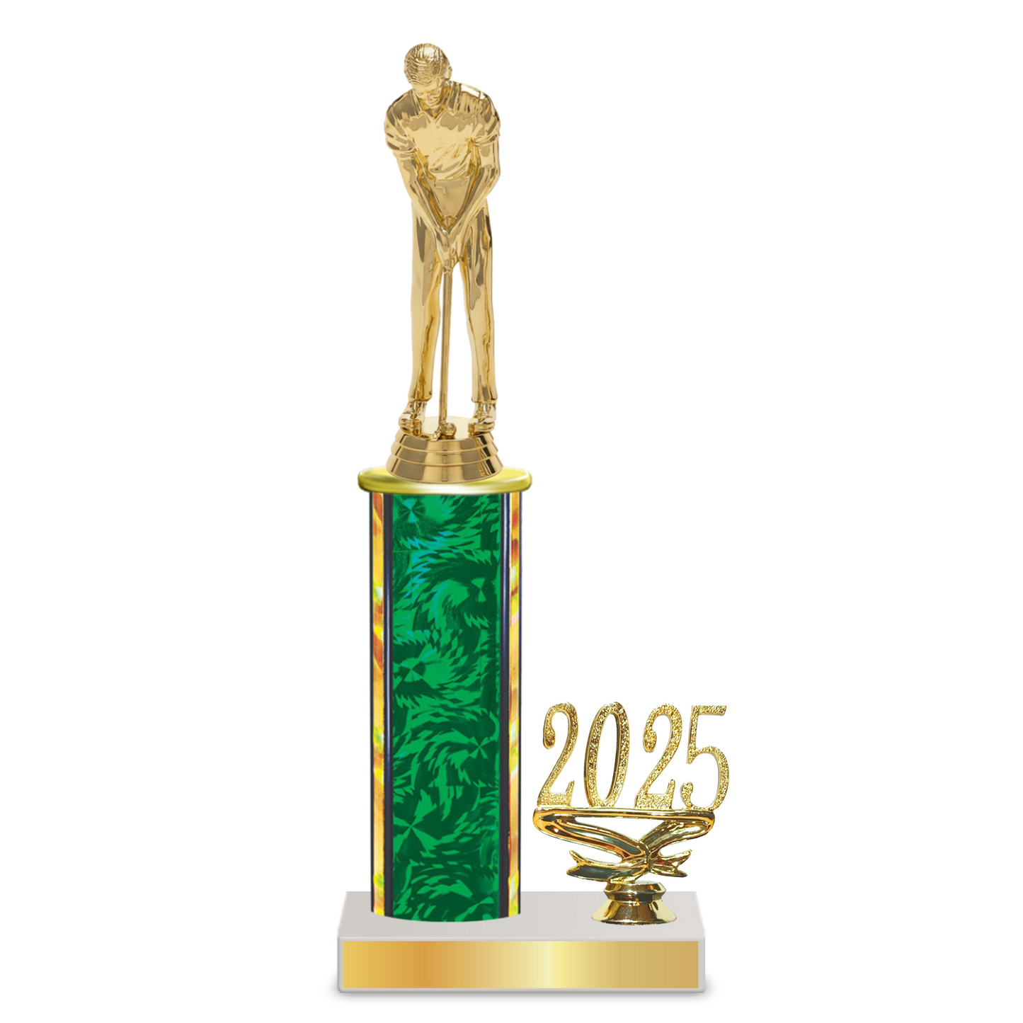 Personalized Golf Column Trophy / Award 10"– 13" Custom Figurines & Plate