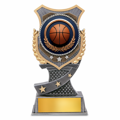Basketball Resin Shield Award 6"