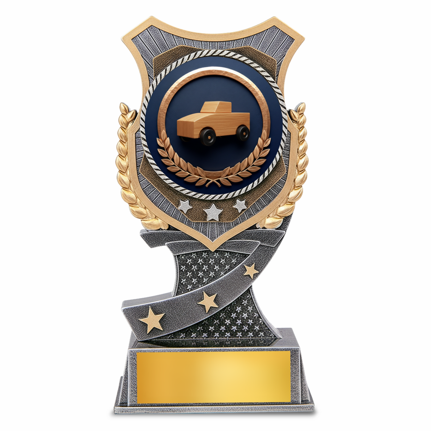 Pinewood Derby Resin Shield Award 6"