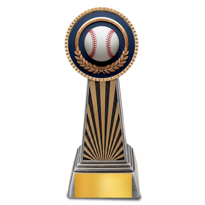 Imperial Resin Baseball Trophy – 6" Silver & Gold Award
