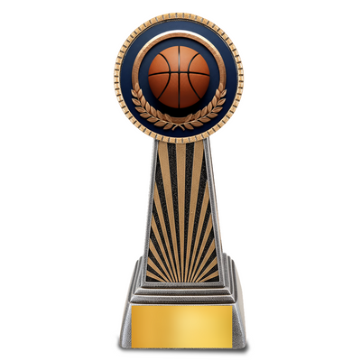 Imperial Resin Basketball Trophy – 6" Silver & Gold Award