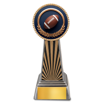 Imperial Resin Football Trophy – 6" Silver & Gold Award
