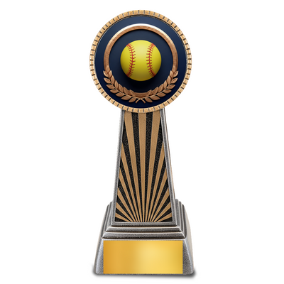 Imperial Resin Softball Trophy – 6" Silver & Gold Award