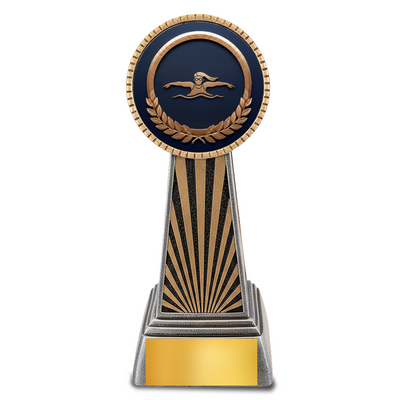 Imperial Resin Swimming Trophy – 6" Silver & Gold Award