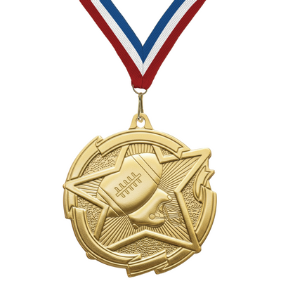 2-3/8" Football Star Medal
