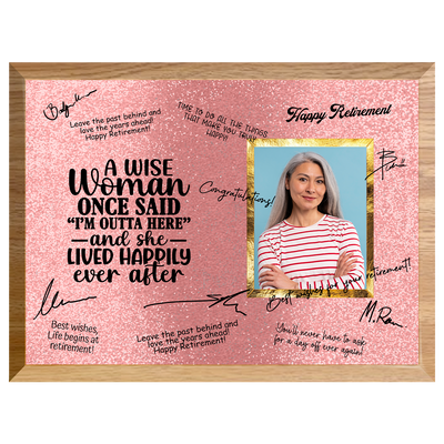 A Wise Woman Retirement Plaque – Signature Keepsake Gift