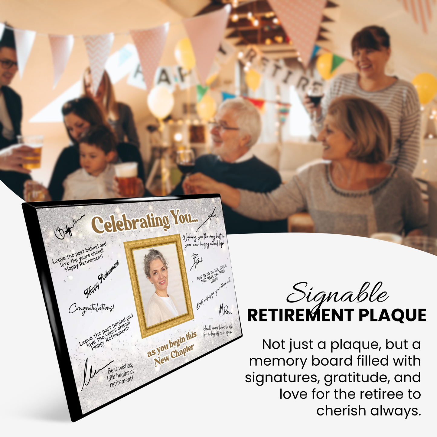 Celebrating You Retirement Plaque – Signature Keepsake Gift