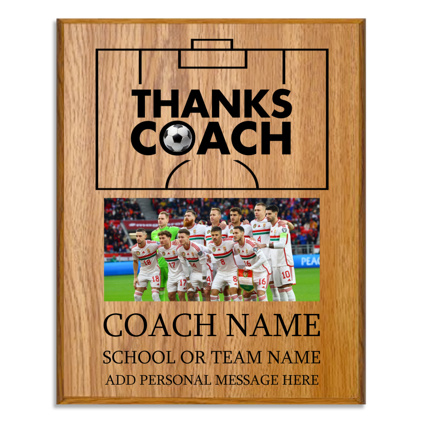 Soccer Coach Appreciation Plaque – Personalized Team Thank You Award
