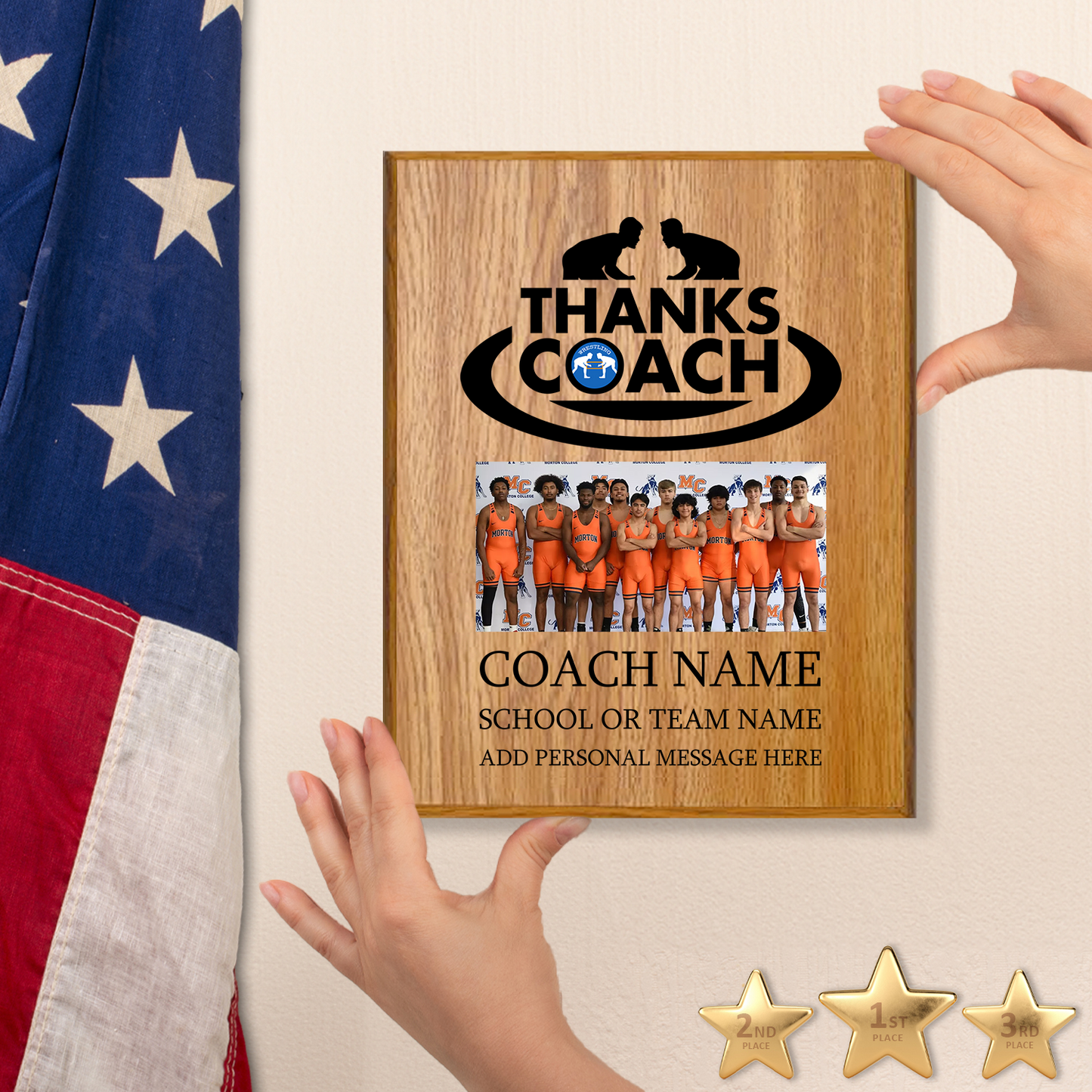 Thanks Coach Wrestling - Photo Upload & Text