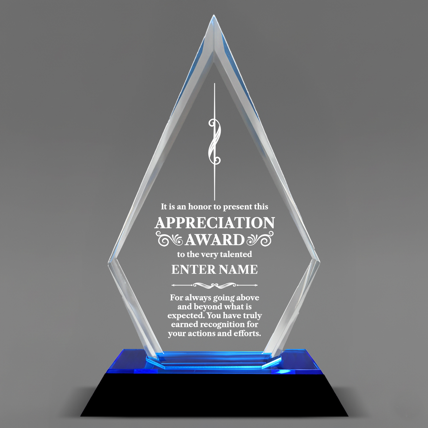 It Is An Honor To present This Appreciation Award - Blue Arrow Acrylic