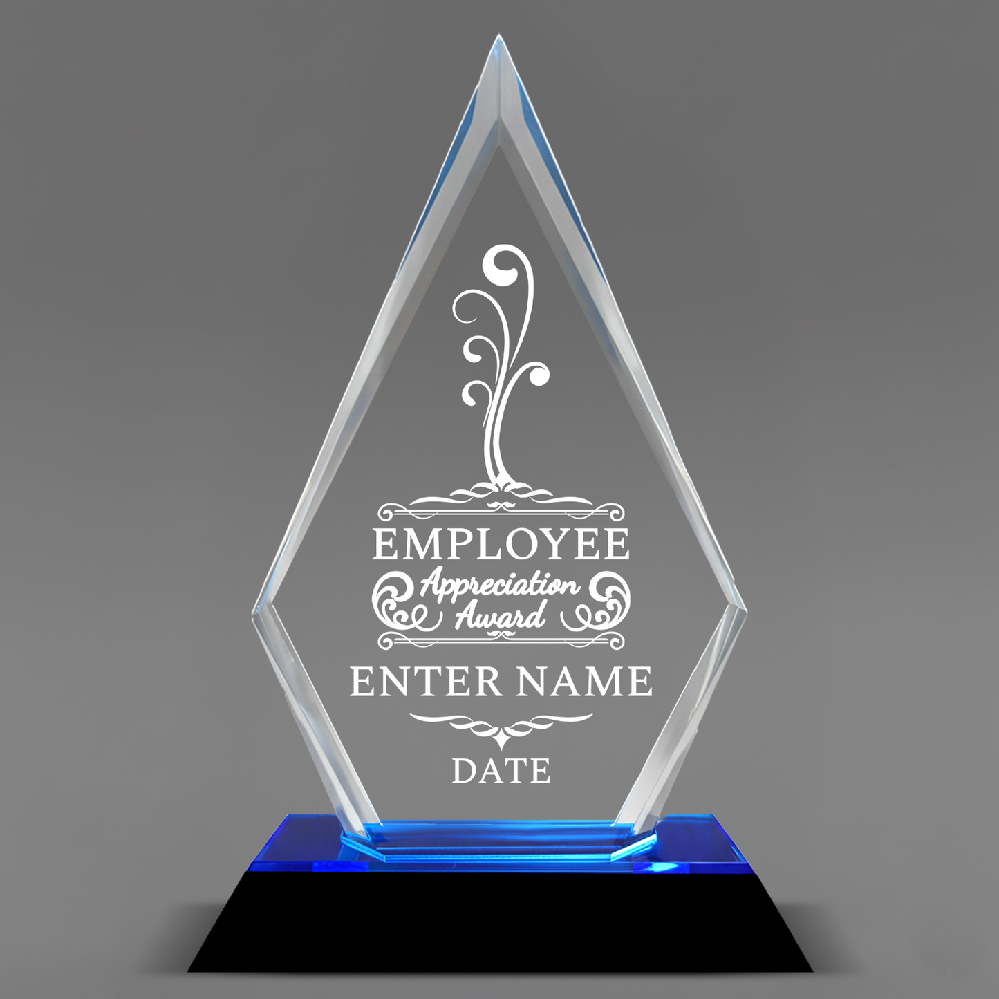Employee Appreciation Award - Blue Arrow Acrylic