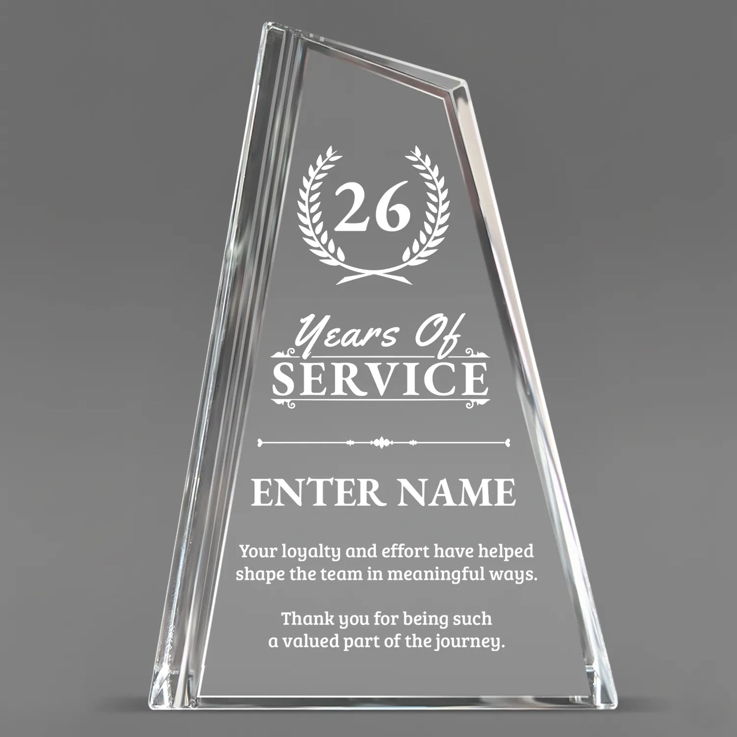 Long Service Awards - Crystal Peak Awards - Personalize Online – Choose From 5 Designs