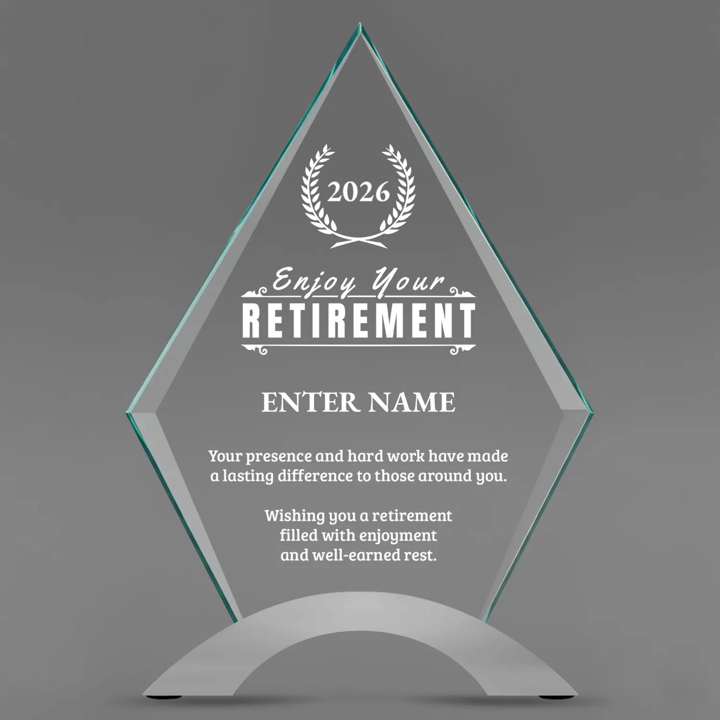 Retirement Awards - Diamond Cosmic Acrylic Awards - Personalize Online – Choose From 5 Designs