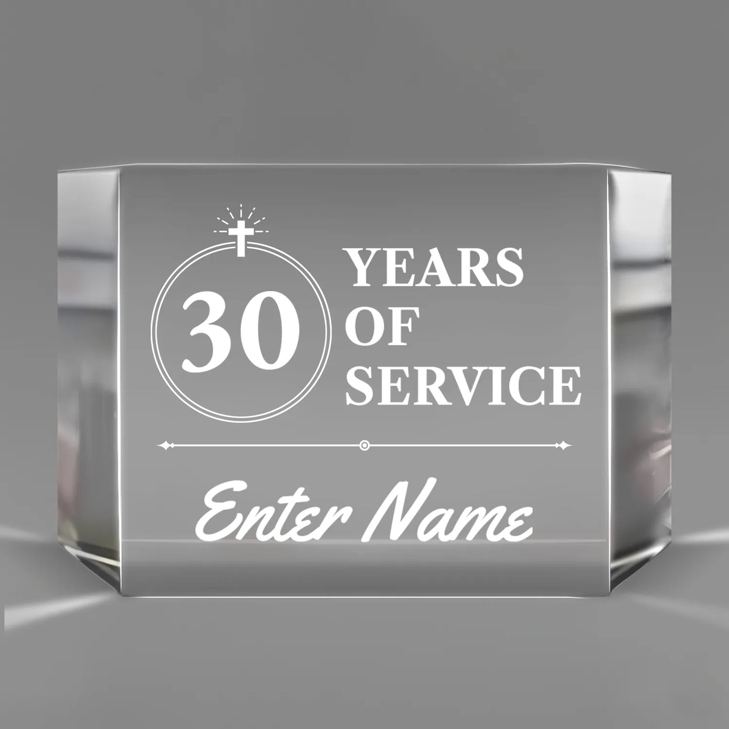 Church Awards - Clear Crystal Facet Block Awards - Personalize Online – Choose From 5 Designs