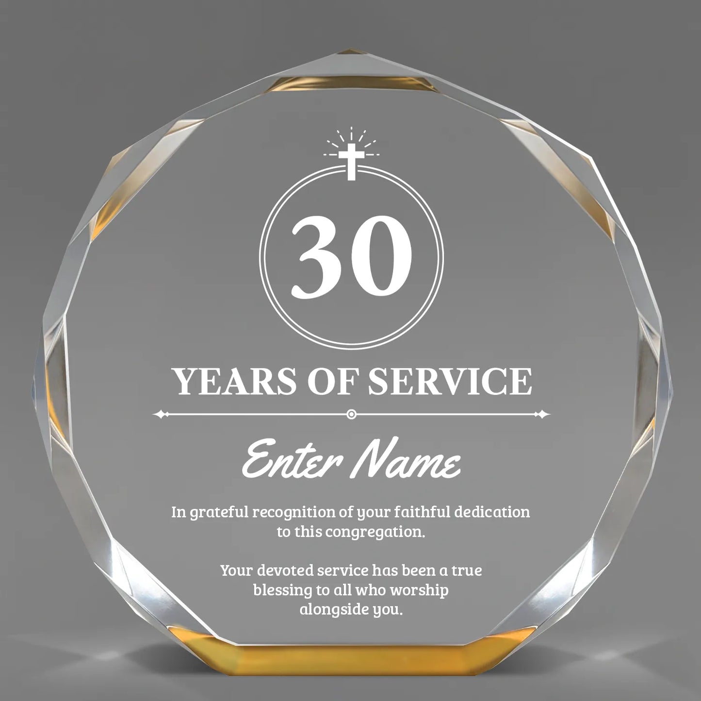 Church Awards - Gold Octagon Acrylic Awards - Personalize Online – Choose From 5 Designs