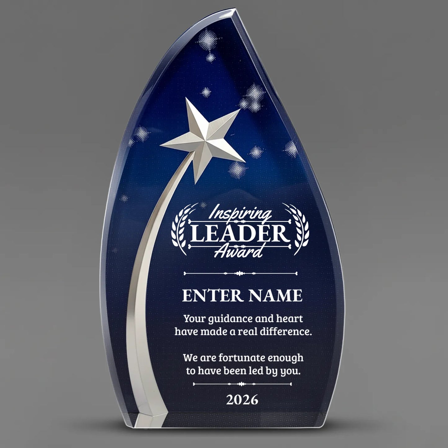 Leadership Awards - Acrylic Star Powered Awards - Personalize Online – Choose From 5 Designs