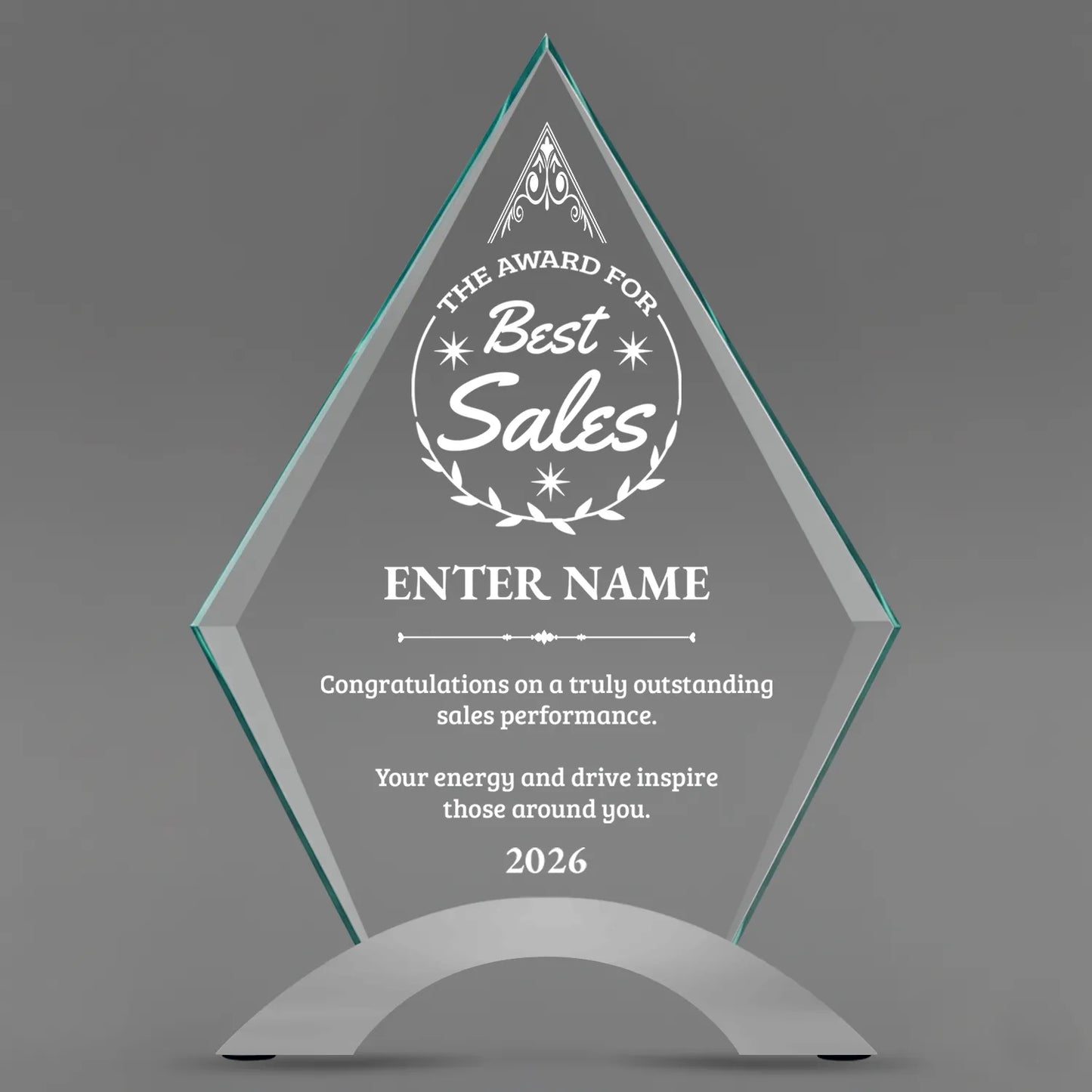 Sales Awards - Diamond Cosmic Acrylic Awards - Personalize Online – Choose From 5 Designs