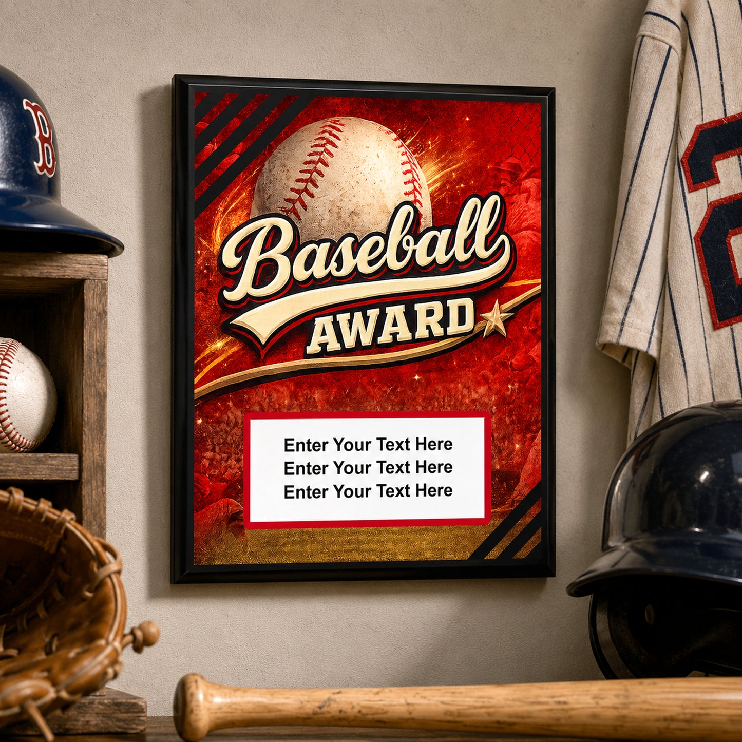 Personalized Baseball Award Plaques - Design 2