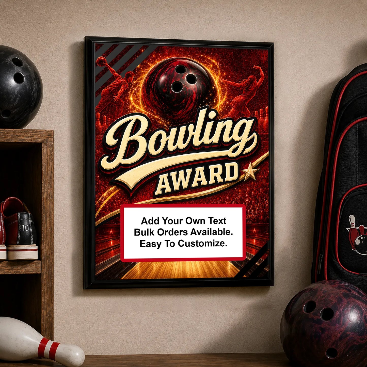 Personalized Bowling Award Plaques - Design 5